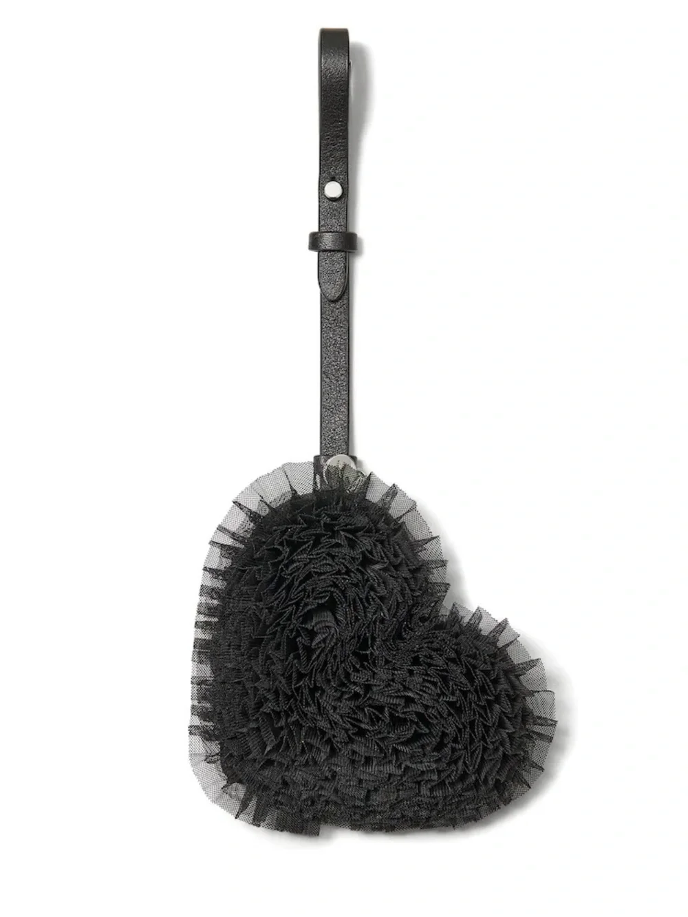Kate Spade Charmed Tulle Heart Bag Charm - Black Dual-Sided